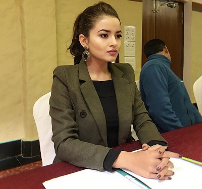 Rubeena Thapa in a program