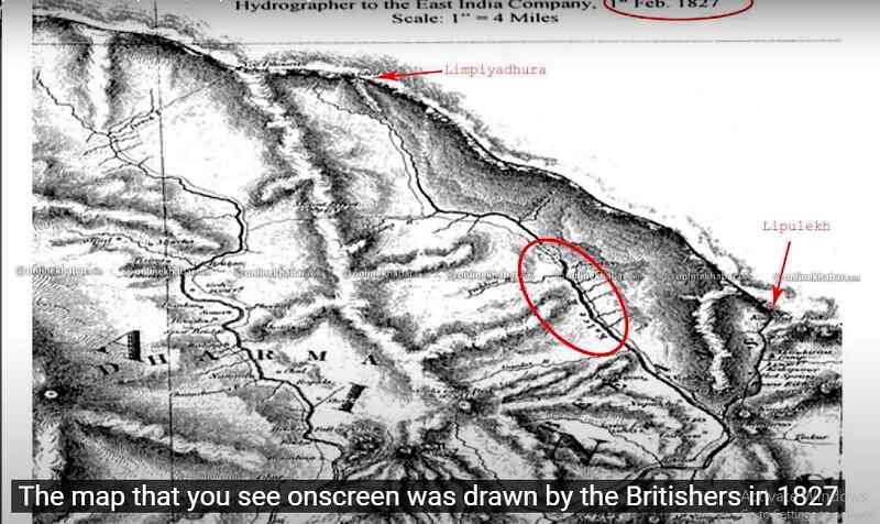 Map Drawn by British in 1827