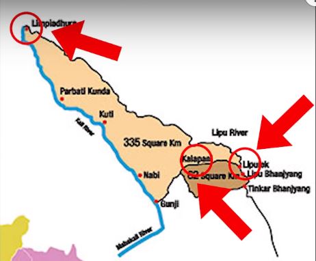limpiyadhura lipulekh and kalapani map